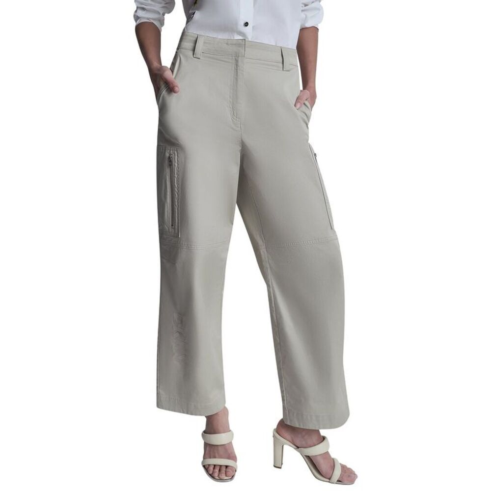 Dkny Womens  Poplin Zip Cargo Pant, Purple